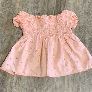 Little girls 12 m park benchkids peach top